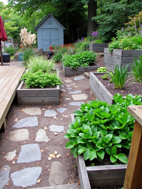 tiered garden beds enhance aesthetics