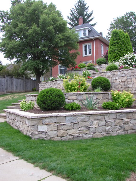 tiered landscaping enhances outdoor aesthetics