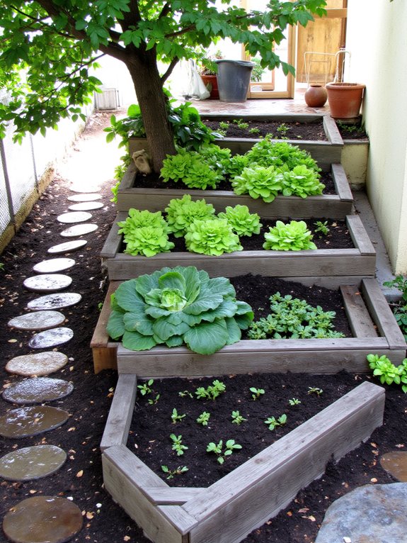 tiered vegetable garden beds