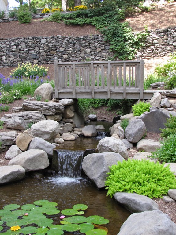 tranquil backyard water feature
