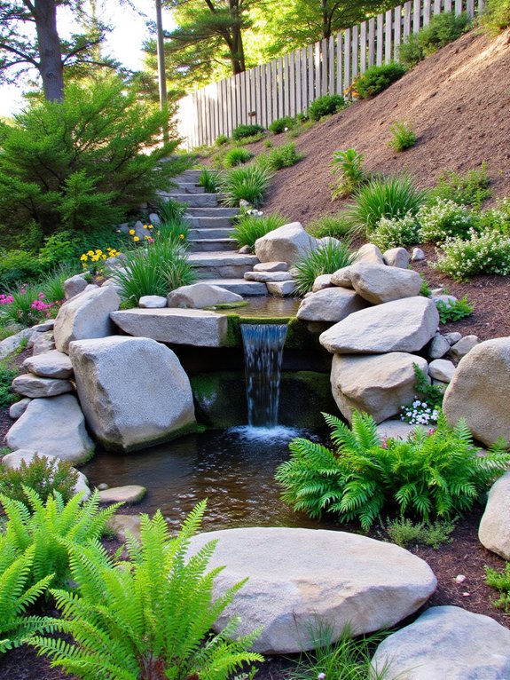 tranquil backyard water features