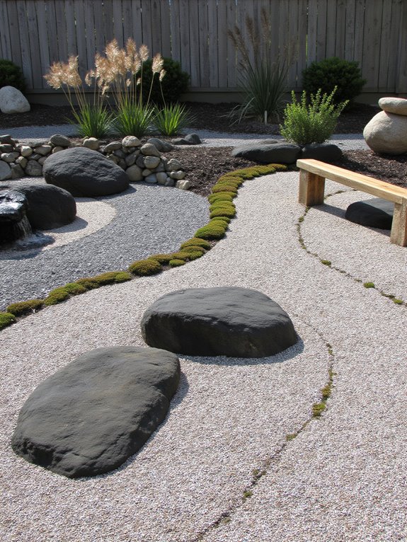 tranquil sloped zen garden