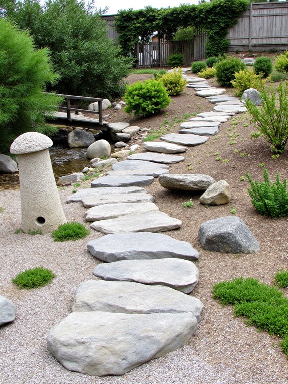 tranquil sloped zen garden