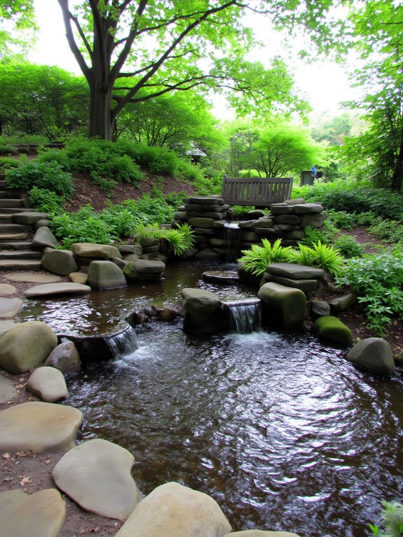 tranquil water feature oasis