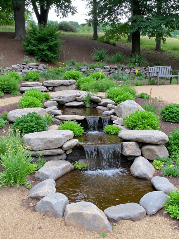 tranquil water feature oasis