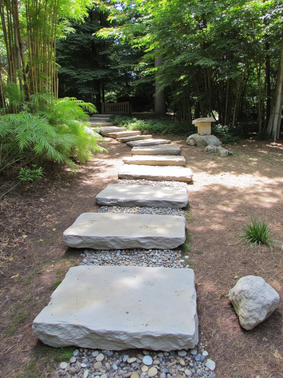 tranquil zen rock pathway