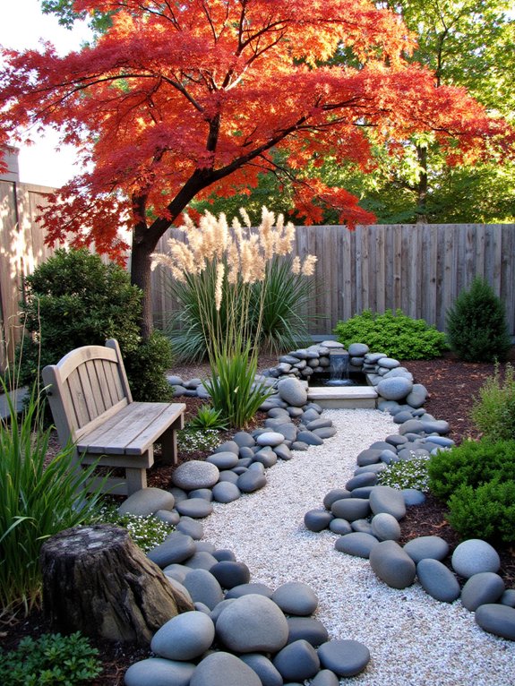 tranquility through zen garden