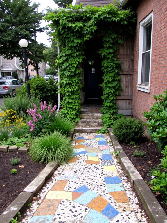 unique mosaic walkway designs
