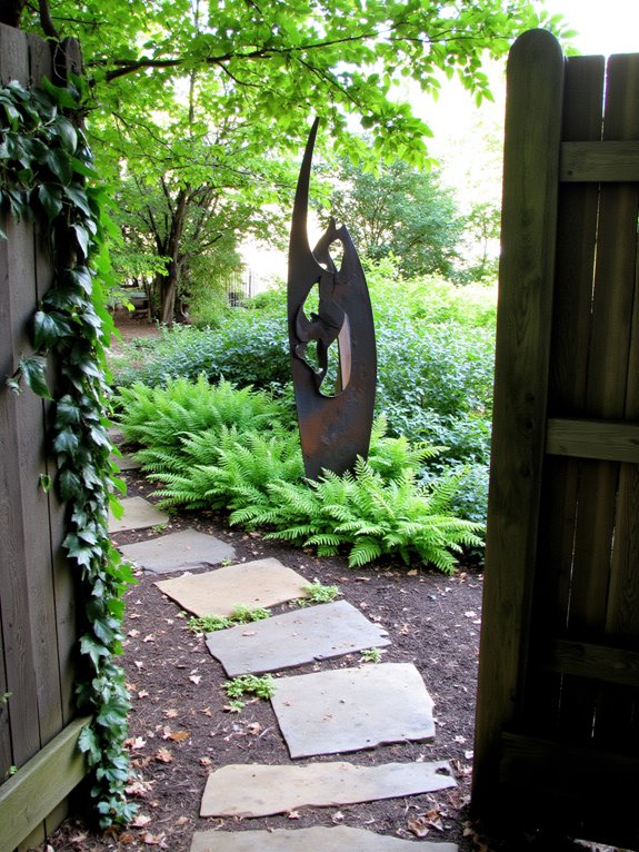 unique sculptures enhance landscaping