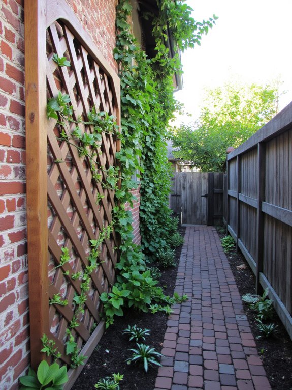 vertical garden trellis installation