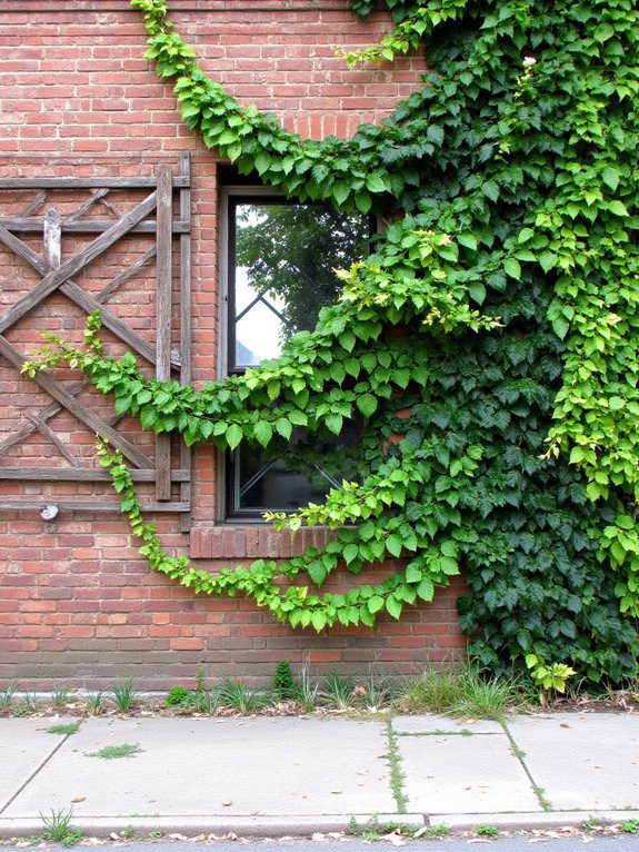 vertical space with climbing plants