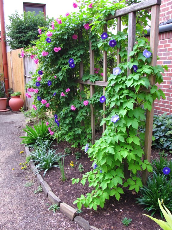 vertical space with trellis