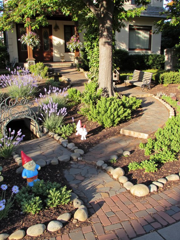 vibrant cottage themed garden