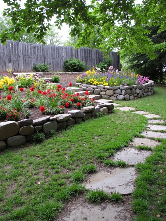 vibrant flower beds attract pollinators