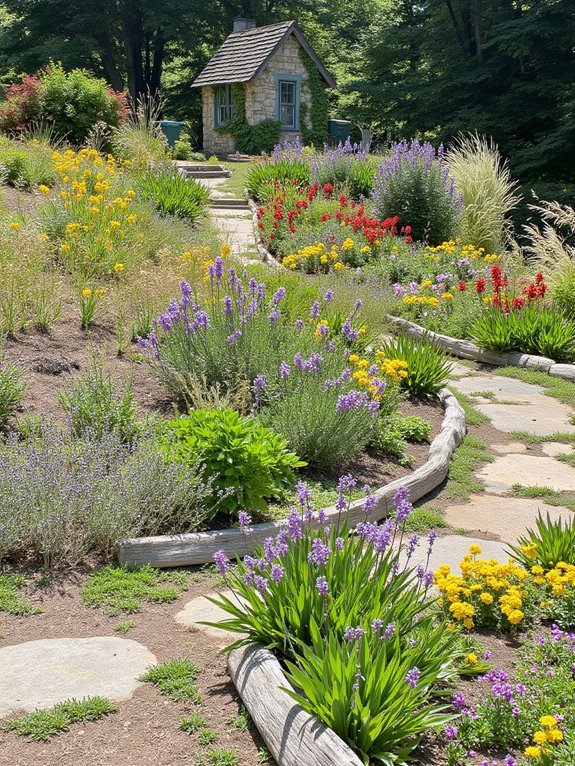 vibrant perennials for slopes