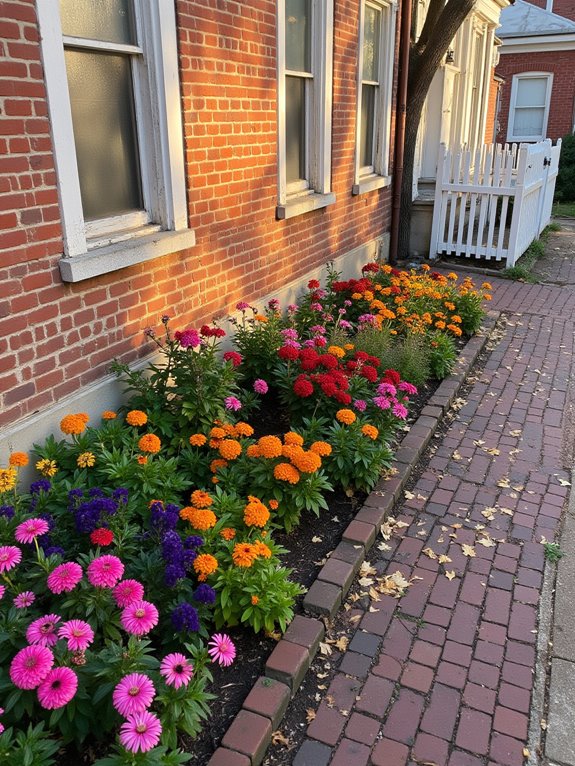 vibrant side yard garden