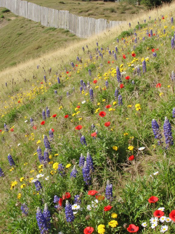 wildflower meadow slope creation
